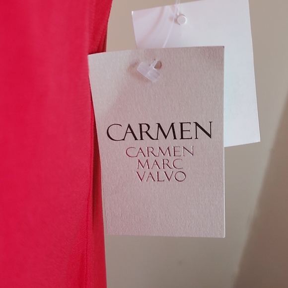 Carmen Marc Valvo Dress Tank Red and Black NWT - Picture 5 of 9